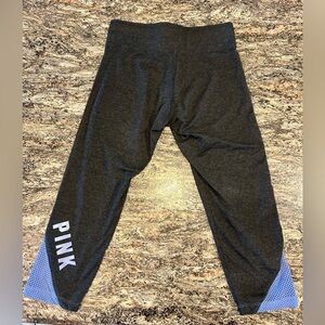 Pink/Victoria’s Secret Black Leggings with Blue Accents